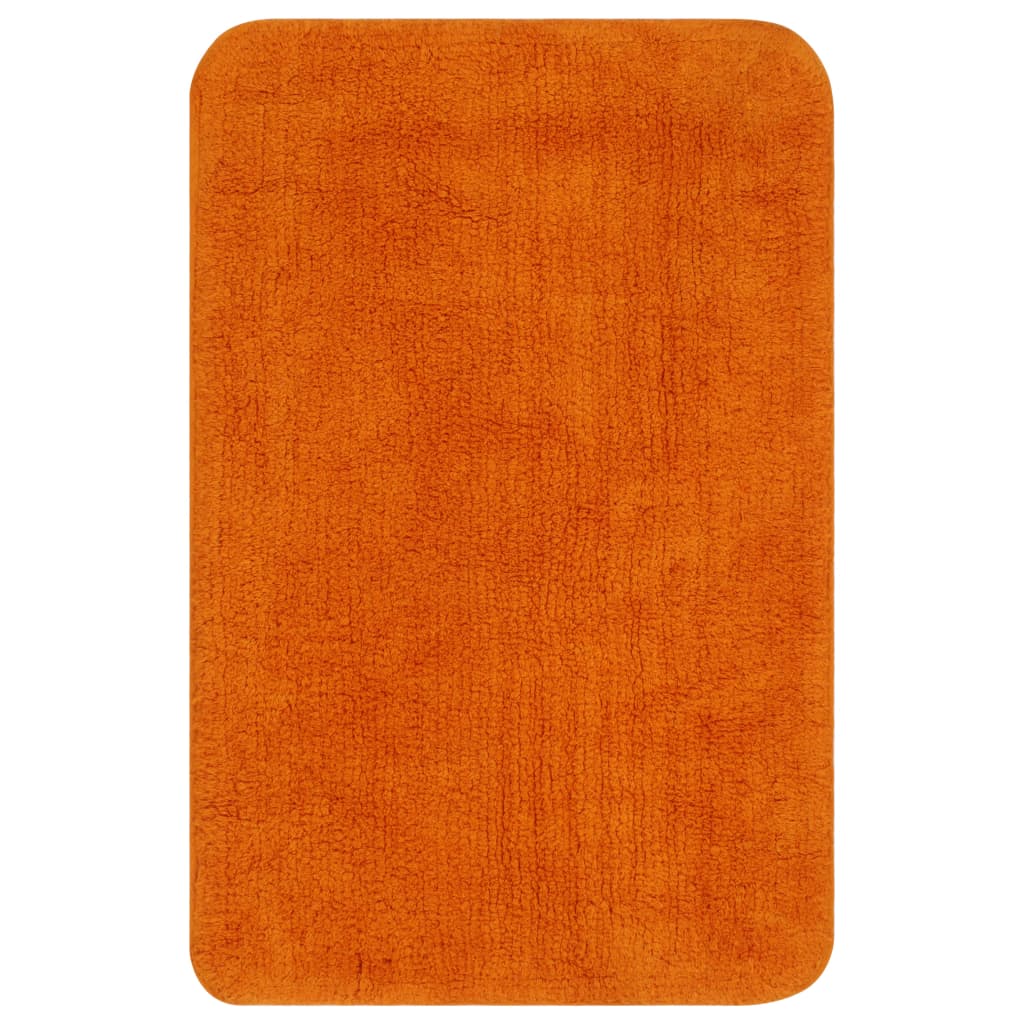 Badrumsmattor 3 st tyg orange