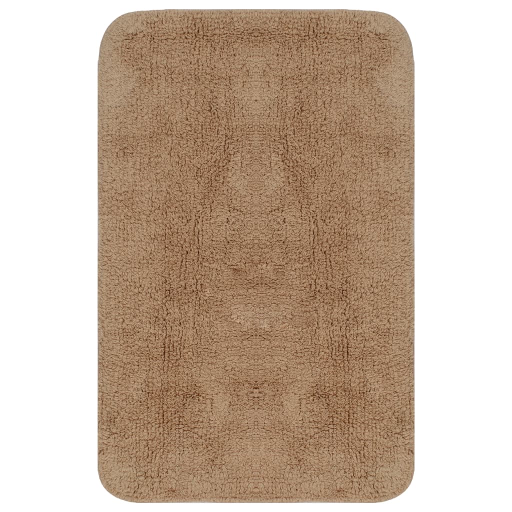 Badrumsmattor 2 st tyg beige
