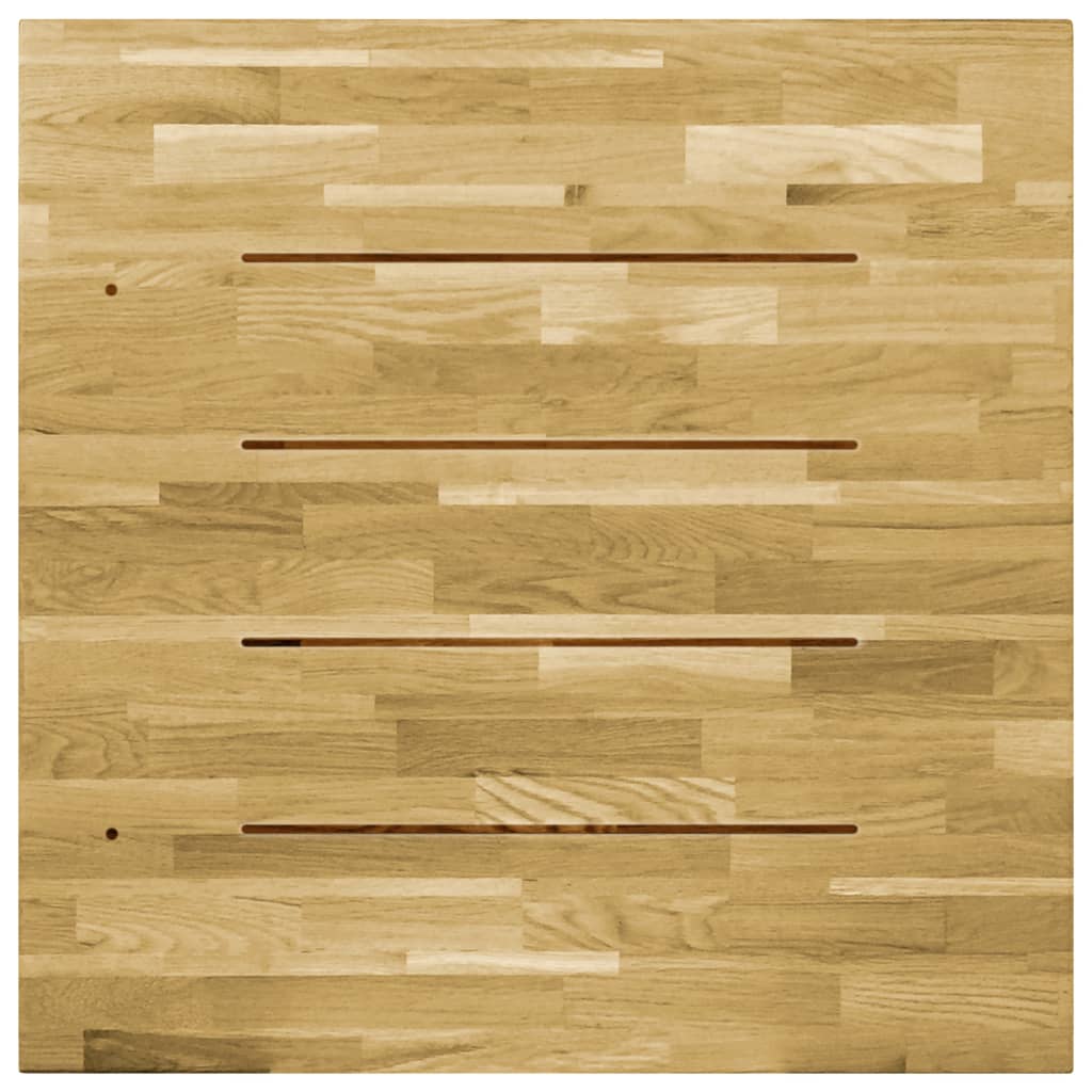 Bordsskiva massivt ekträ fyrkantig 23 mm 70x70 cm