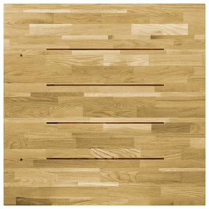 Bordsskiva massivt ekträ fyrkantig 23 mm 70x70 cm