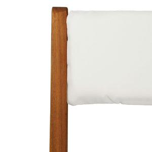 Hopfällbart caféset med dynor 3 delar massivt akaciaträ