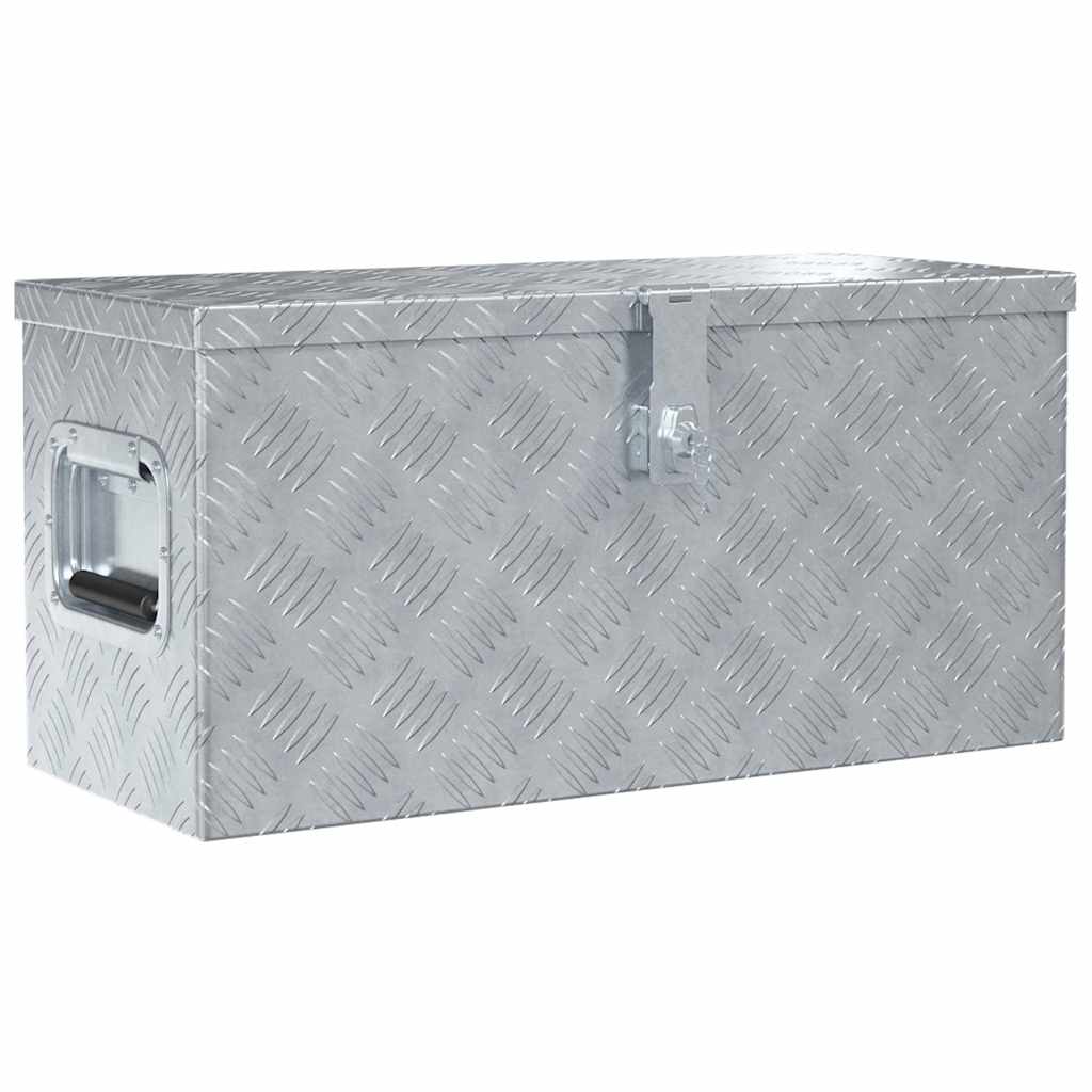 Förvaringslåda aluminium 61,5x26,5x30 cm silver