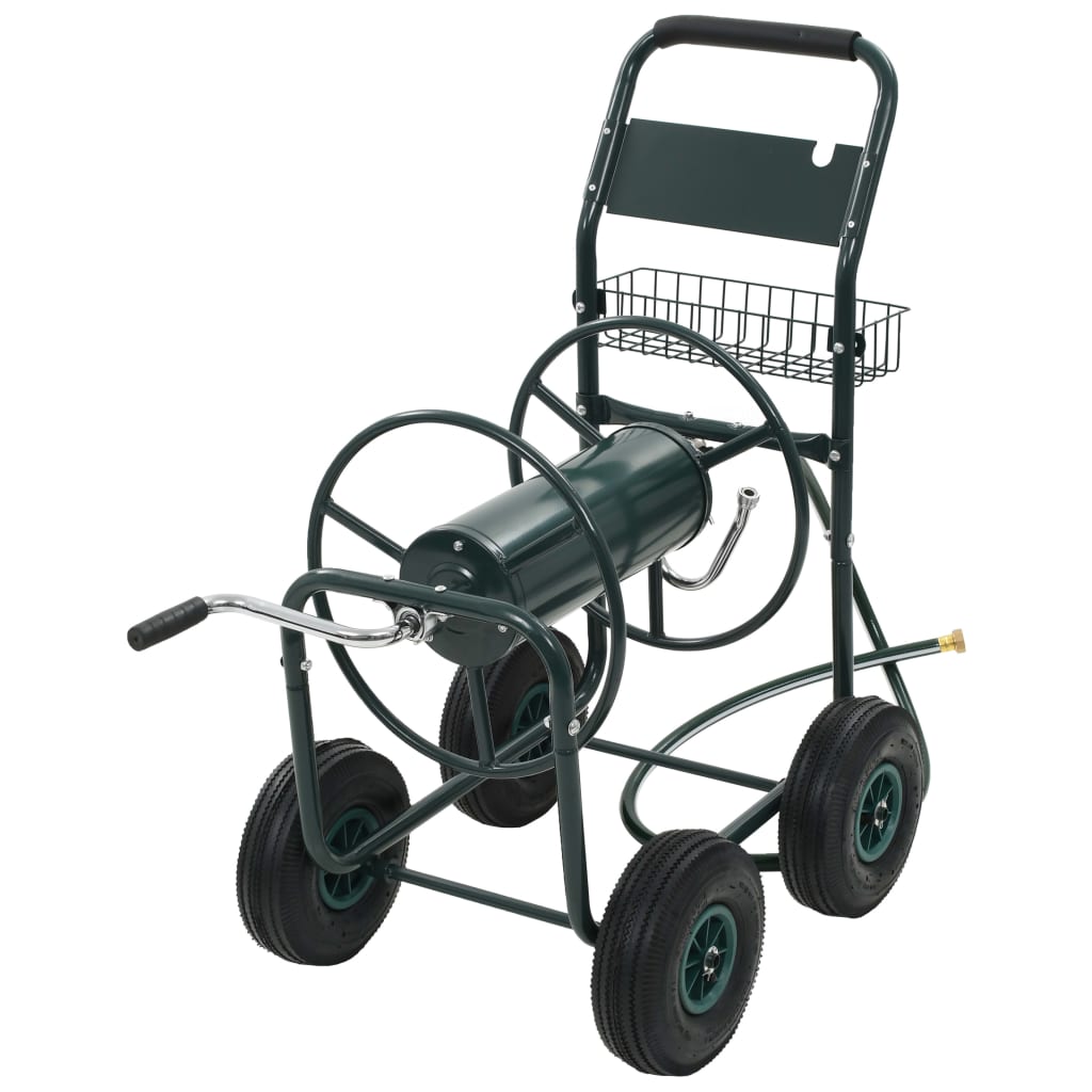 Slangvagn med 1/2" slangkoppling 75 m stål