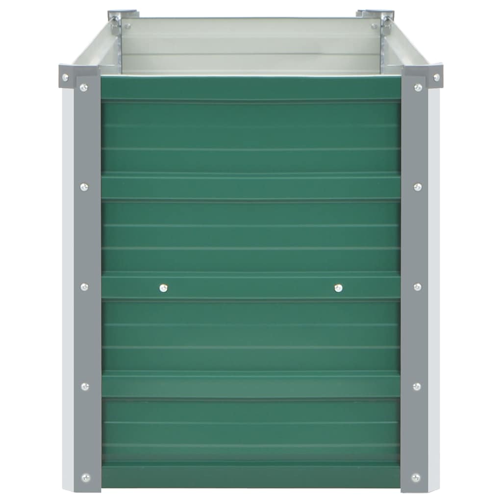 Odlingslåda upphöjd galvaniserat stål 100x40x45 cm grön