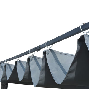 Paviljong med tak konstrotting 300x300x220 cm grå och antracit