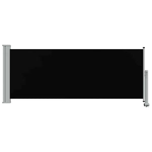 Infällbar sidomarkis 100 x 300 cm svart