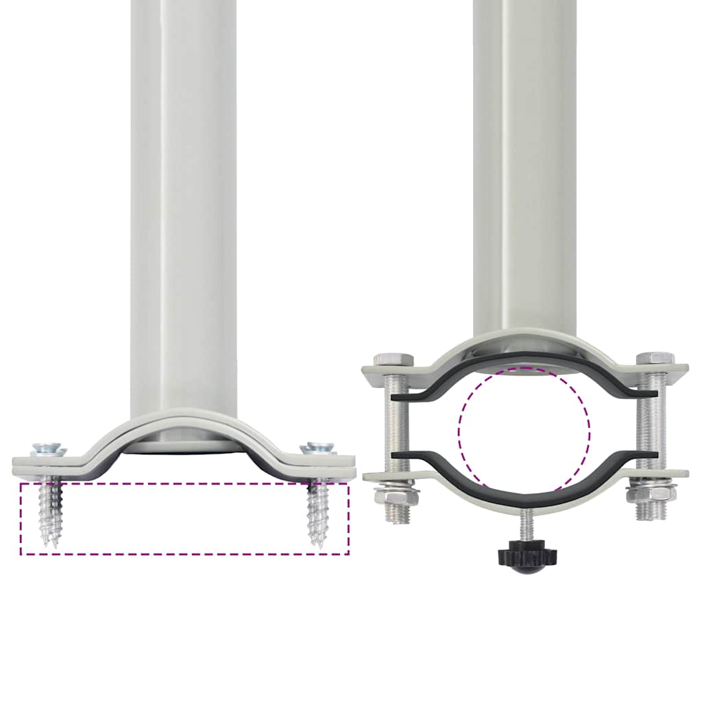 Infällbar sidomarkis 100 x 300 cm svart