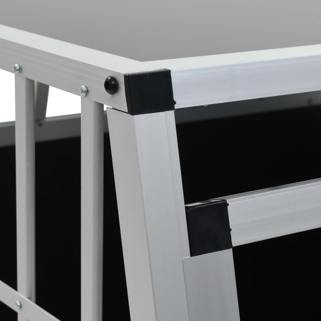 Hundbur med dubbel dörr 94x88x69 cm