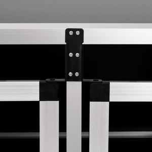 Hundbur med dubbel dörr 89x69x50 cm