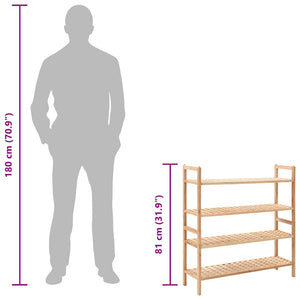 Skohylla massivt valnötsträ 69x26x81 cm