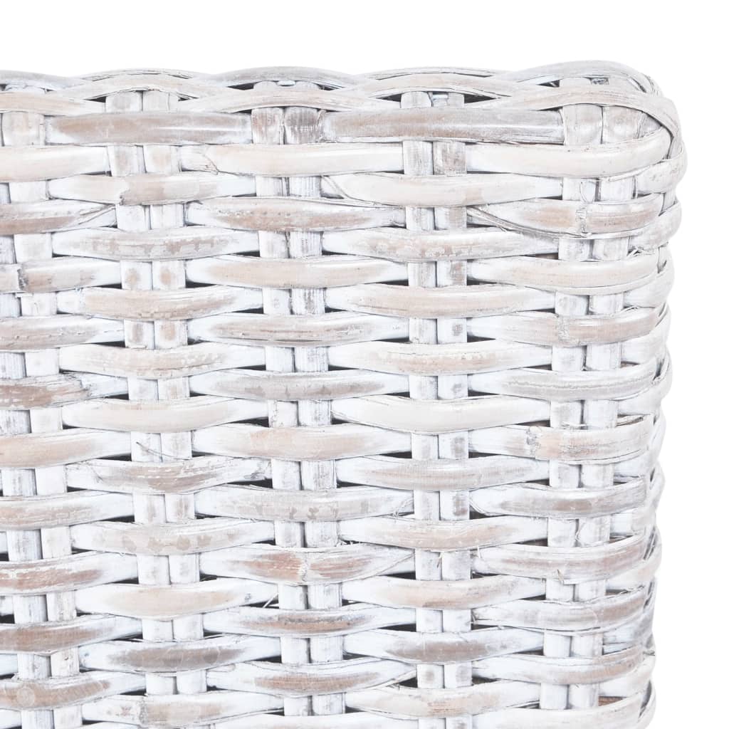 Matstolar 4 st vit kuburotting och mangoträ