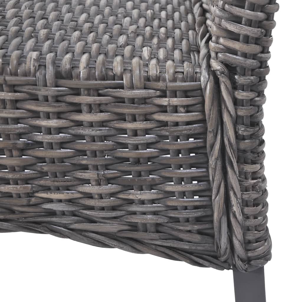 Matstolar 6 st brun kuburotting och mangoträ