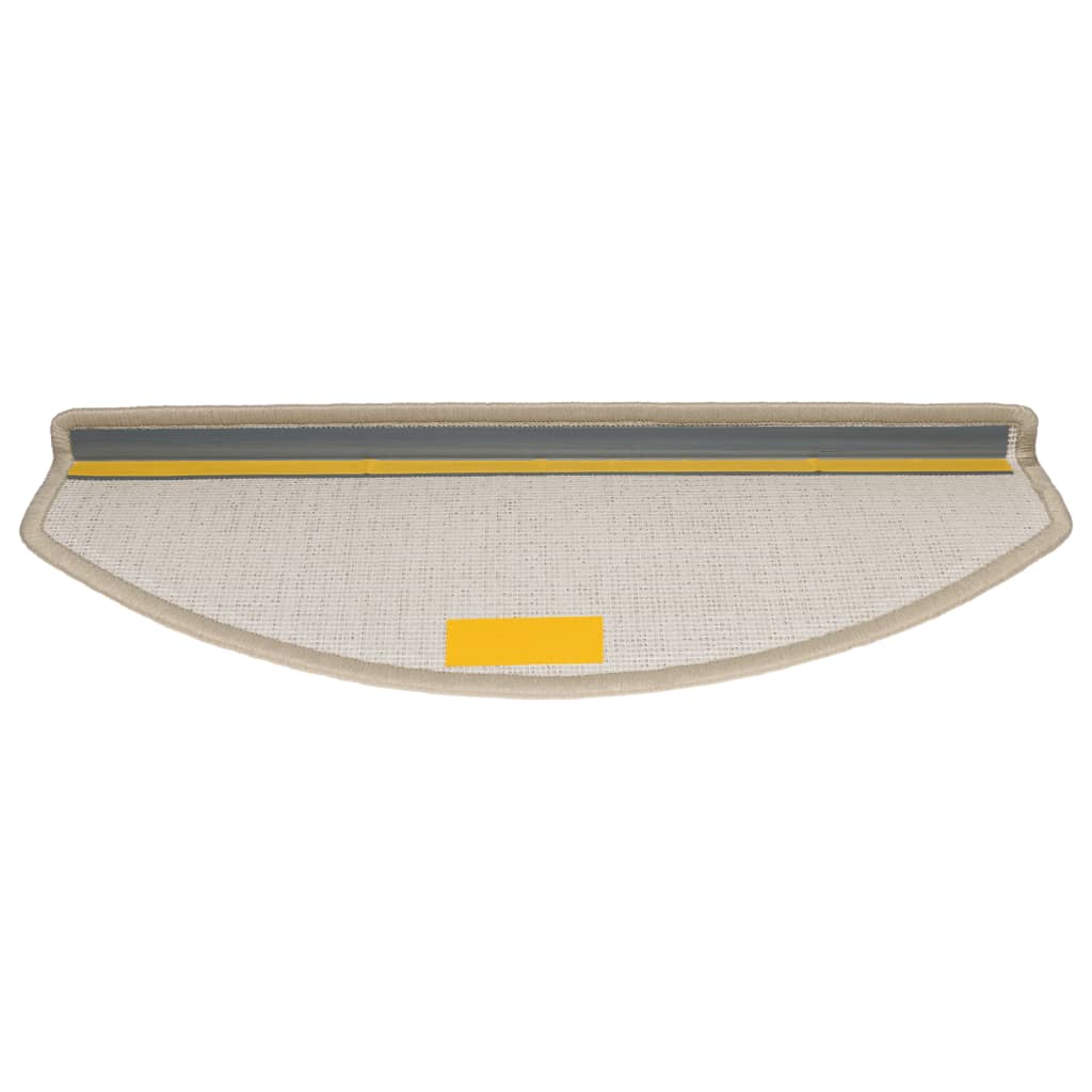 Trappmattor 15 st 65x24x4 cm Taupe halvrunda stora