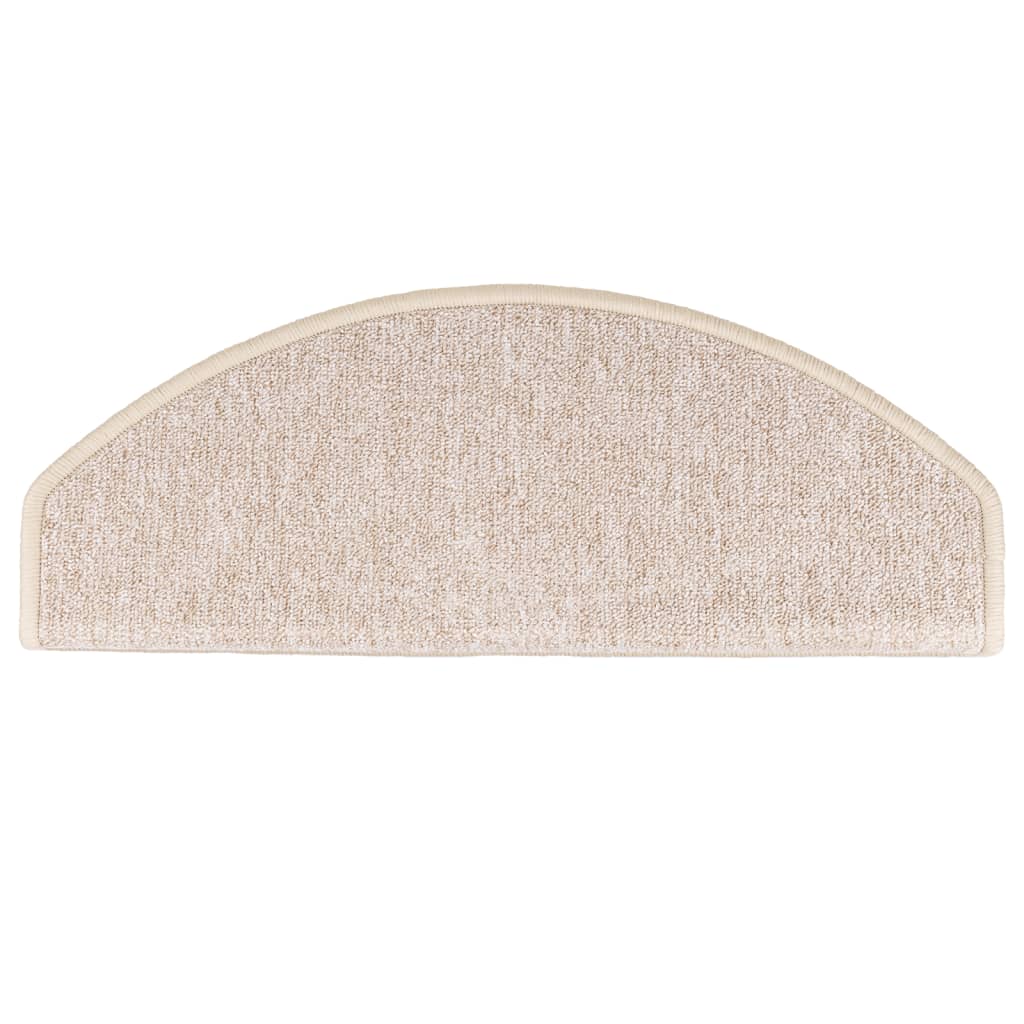 Trappmattor 15 st 65x24x4 cm Taupe halvrunda stora