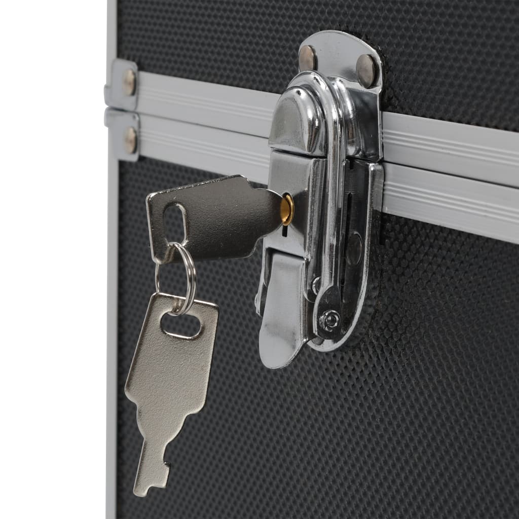 Sminklåda 37x24x35 cm svart aluminium