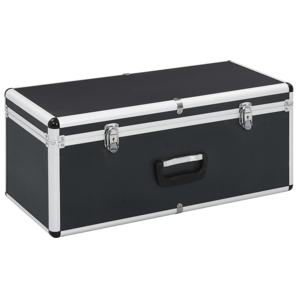 Förvaringsväskor 2 st svart aluminium