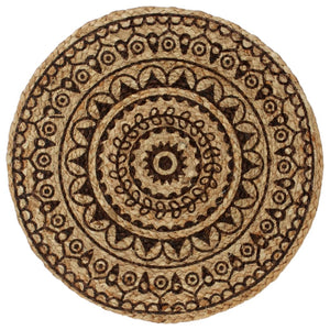 Bordstabletter 6 st mörkbrun 38 cm rund jute