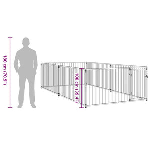 Hundgård för utomhusbruk 200x400x100 cm