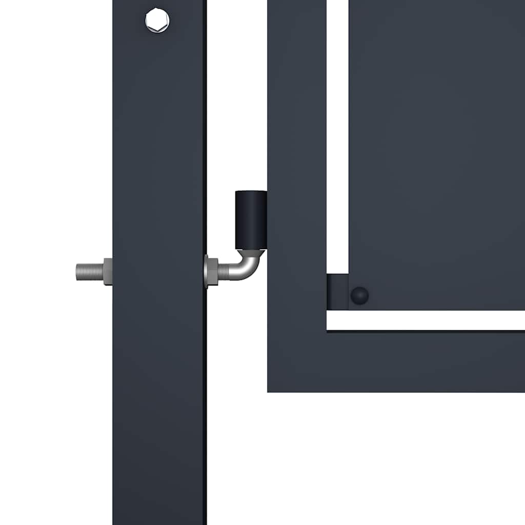 Trädgårdsgrind stål 350x125 cm antracit