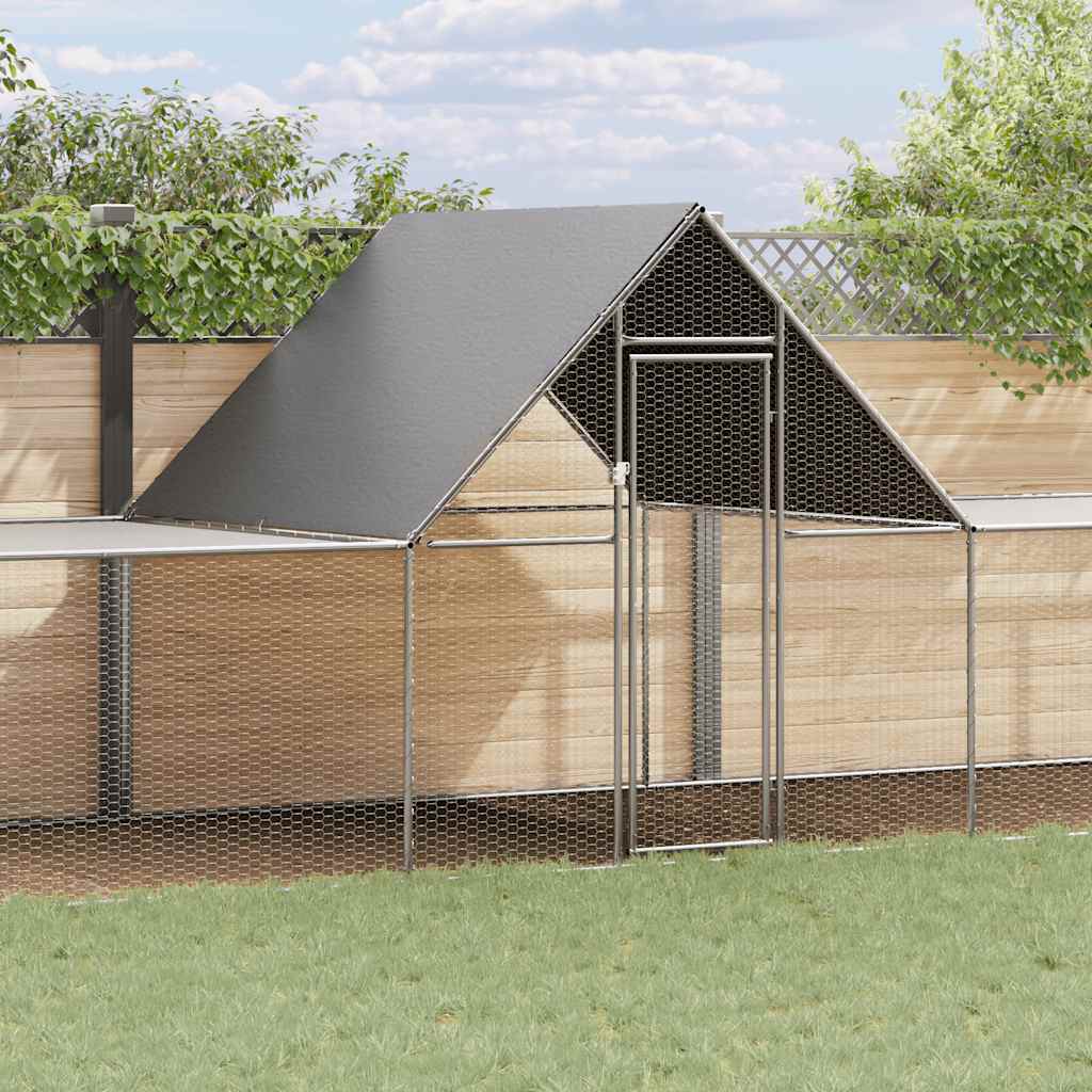 Hönsbur 10x2x2 m galvaniserat stål