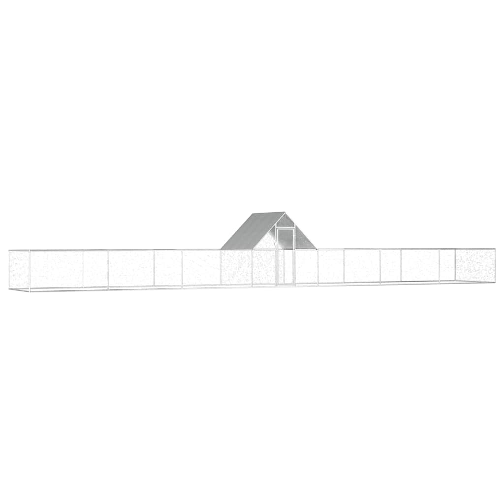Hönsbur 14x2x2 m galvaniserat stål