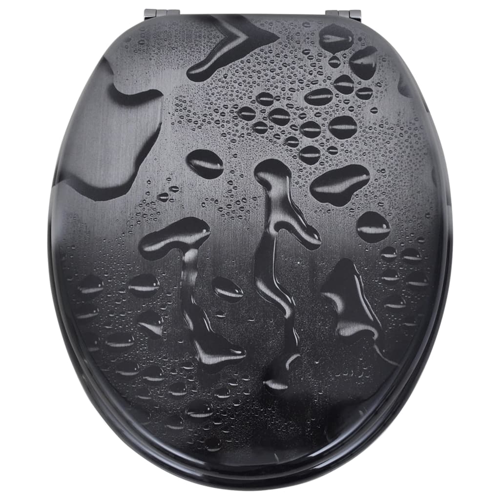 Toalettsitsar med lock 2 st MDF vatten