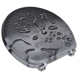 Toalettsitsar med lock 2 st MDF vatten