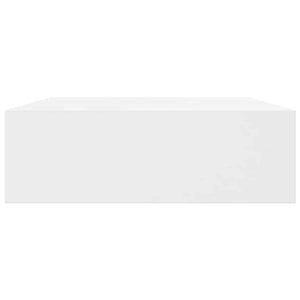 Svävande vägghyllor med lådor 2 st 48 cm vit