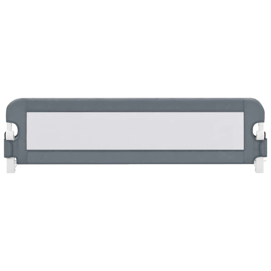 Sängskena för barn grå 150x42 cm polyester
