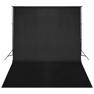 Stativ och fotobakgrund 500 x 300 cm svart