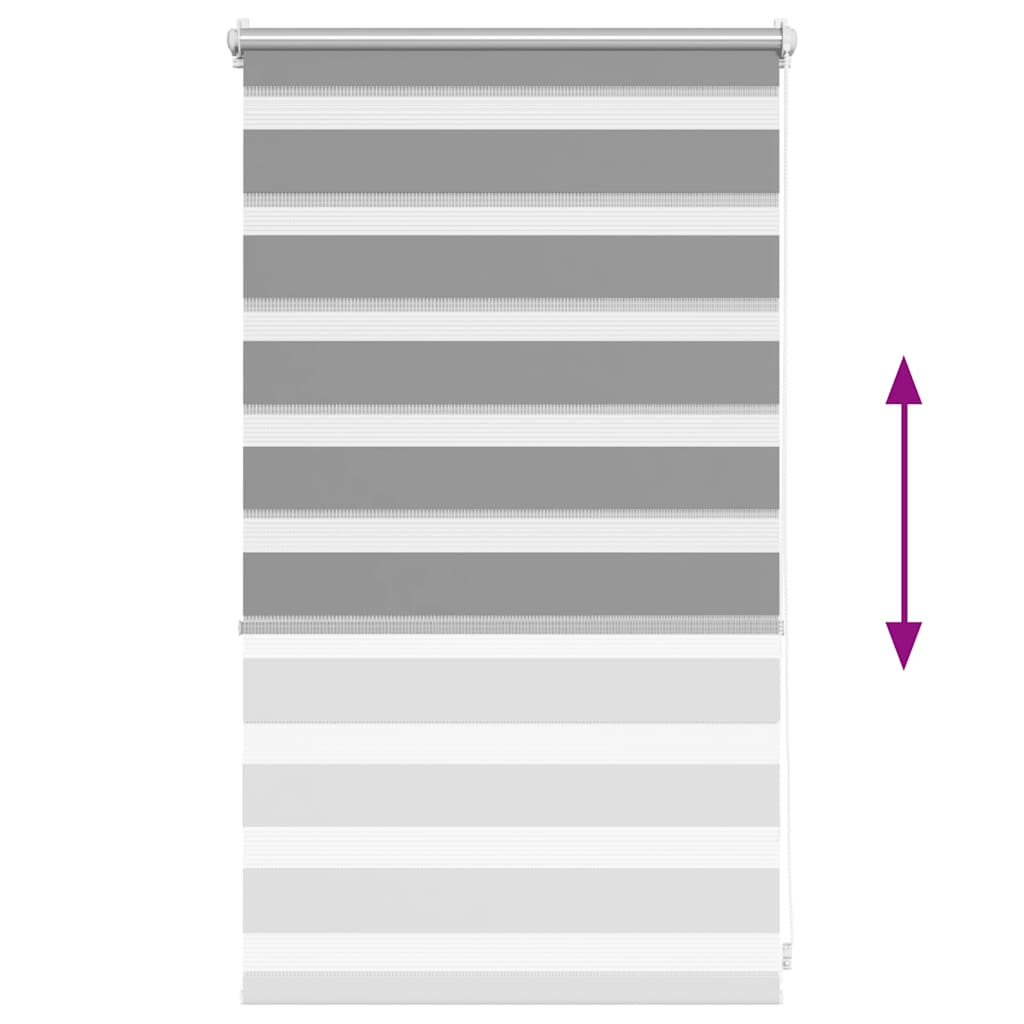 Rullgardin randig grå 50 x 100 cm transparent