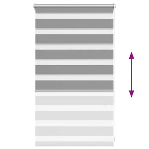 Rullgardin randig grå 50 x 100 cm transparent