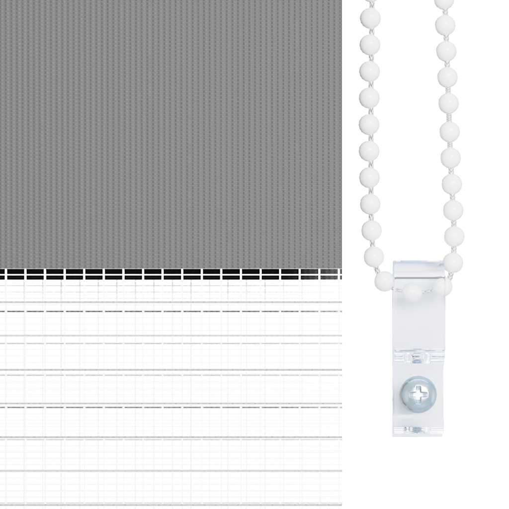 Rullgardin randig grå 50 x 100 cm transparent