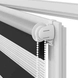 Rullgardin randig svart 50 x 100 cm transparent