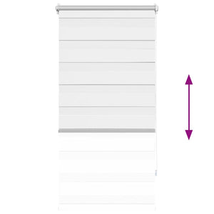 Rullgardin randig vit 60 x 100 cm transparent