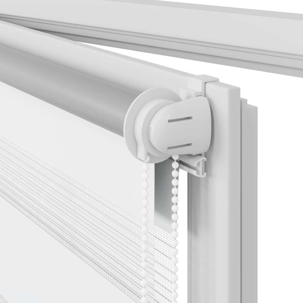 Rullgardin randig vit 60 x 100 cm transparent