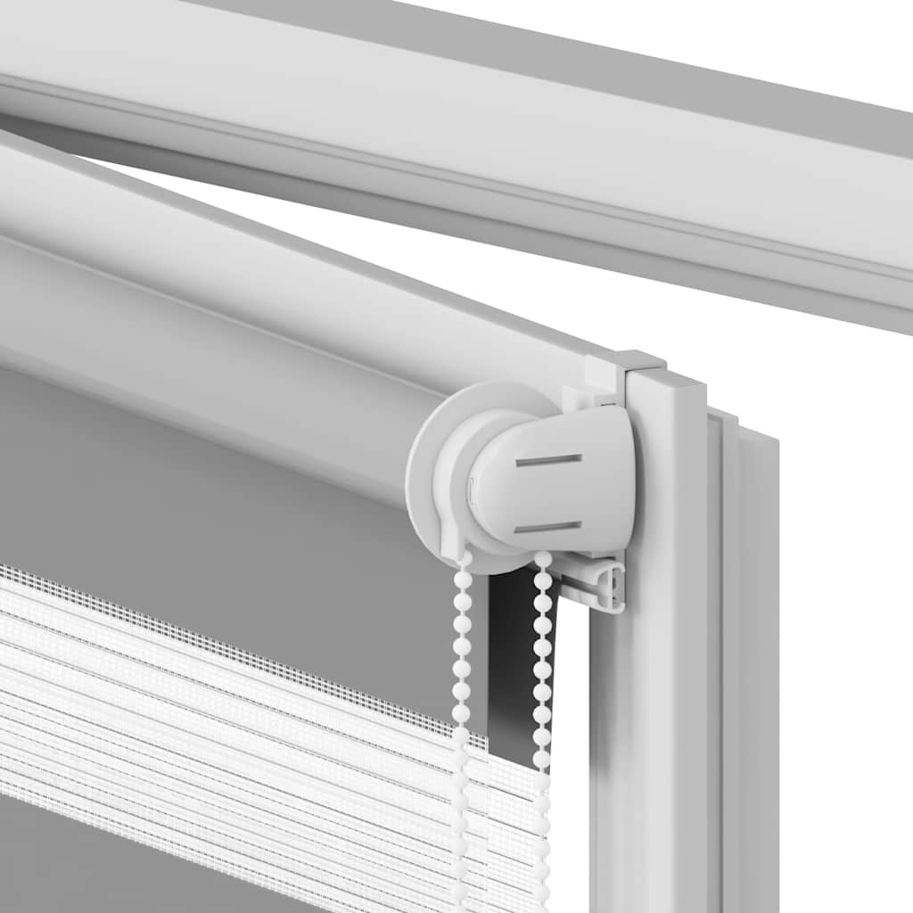 Rullgardin randig grå 60 x 100 cm transparent