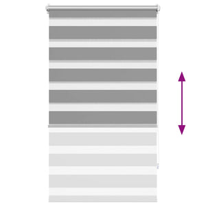 Rullgardin randig grå 70 x 120 cm transparent