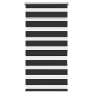 Rullgardin randig svart 80 x 150 cm transparent