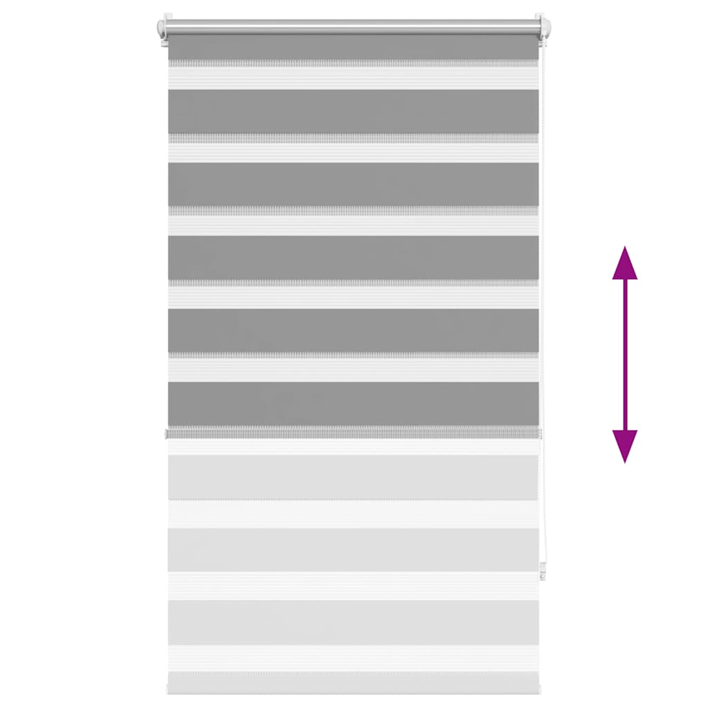 Rullgardin randig grå 90 x 150 cm transparent