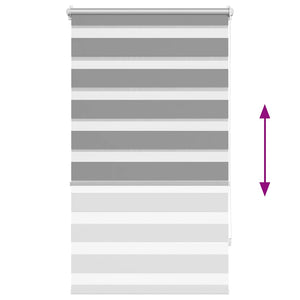 Rullgardin randig grå 90 x 150 cm transparent