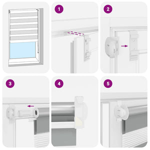 Rullgardin randig grå 90 x 150 cm transparent