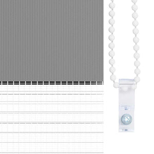 Rullgardin randig grå 90 x 150 cm transparent