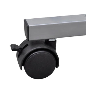 Datorskrivbord med utdragbar hylla för tangentbordet svart