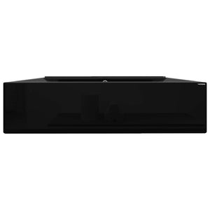 Lyxigt keramisk fyrkantig handfat med kranhål svart 60 x 46 cm