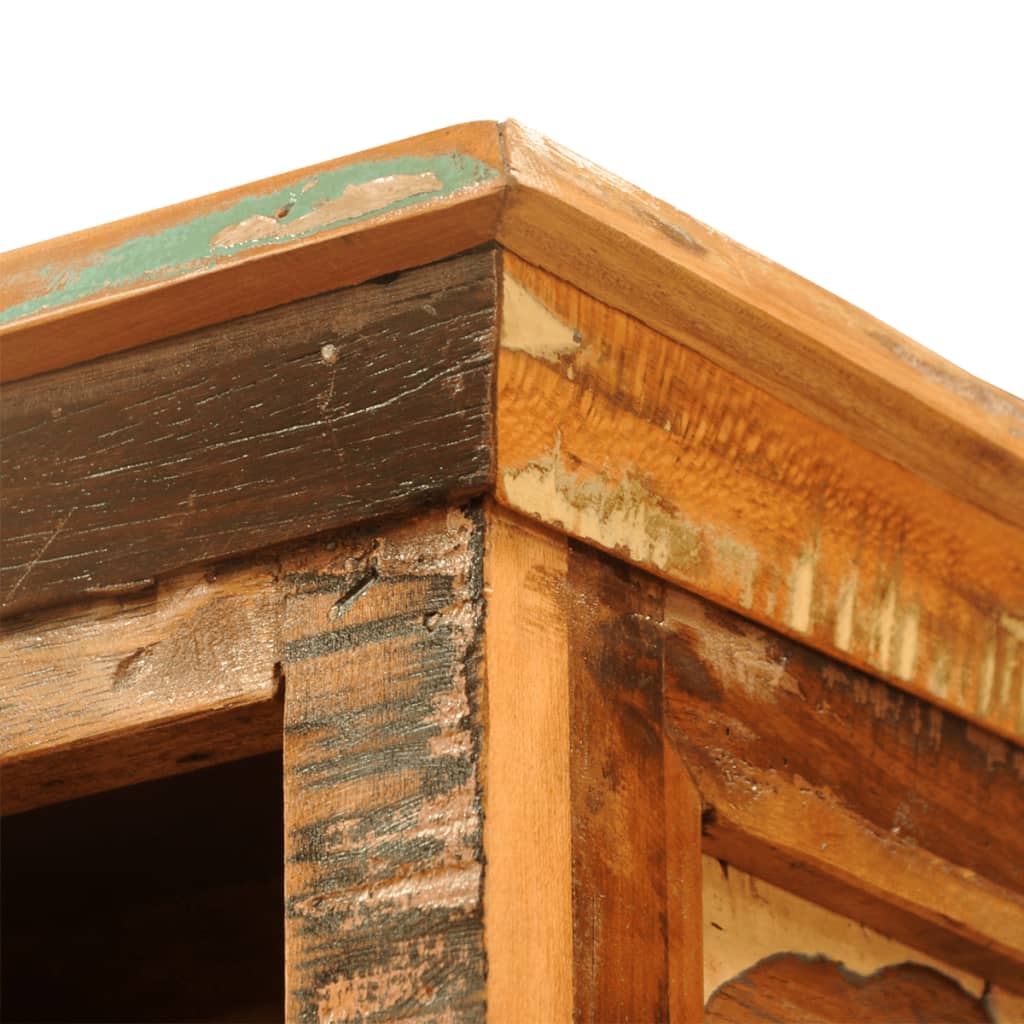 Bokhylla återvunnet massivt trä vintage