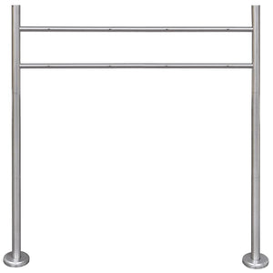 Ställning för två brevlådor rostfritt stål