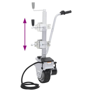 Motoriserat stödhjul trailer aluminium 12 V 350 W