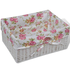 Byrå med 1 låda och 2 korgar vit paulownia