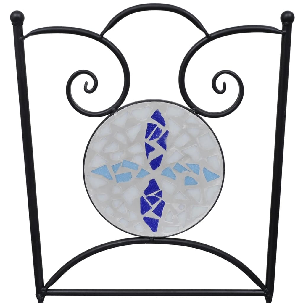 Caféset 3 delar keramik blå och vit